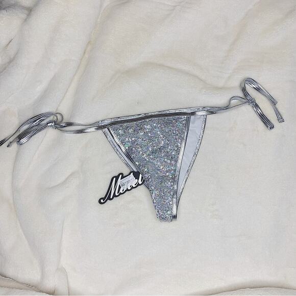 NWT Motel Rocks Diamond Shine Sequin Sugar Rush Swim Bikini Bottom Size S $28 - Picture 5 of 9
